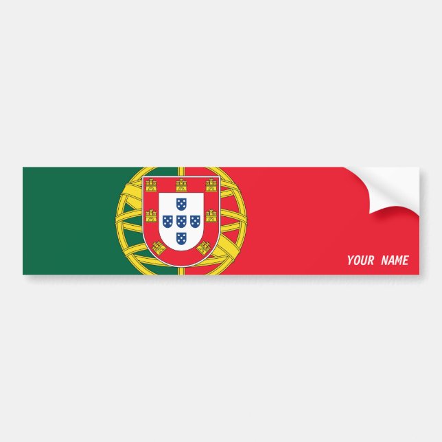 Portugal flag bumper sticker (Front)