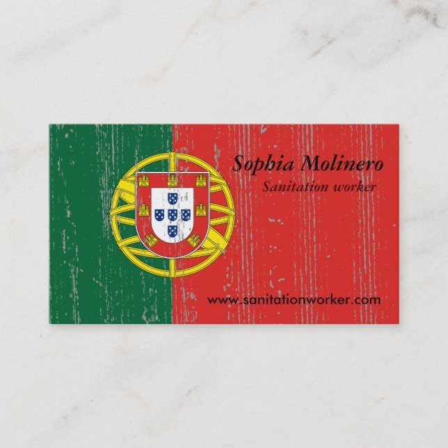 Portugal Flag Business Card (Front)