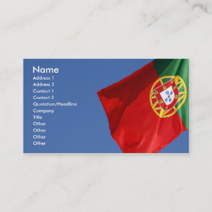 Portugal flag business card