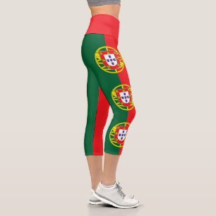 Portugal Flag Capri Leggings