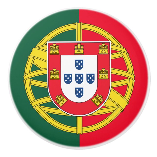 Portugal flag ceramic knob (Front)