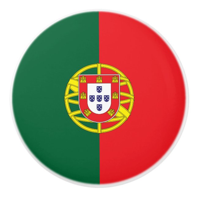 Portugal Flag Ceramic Knob (Front)