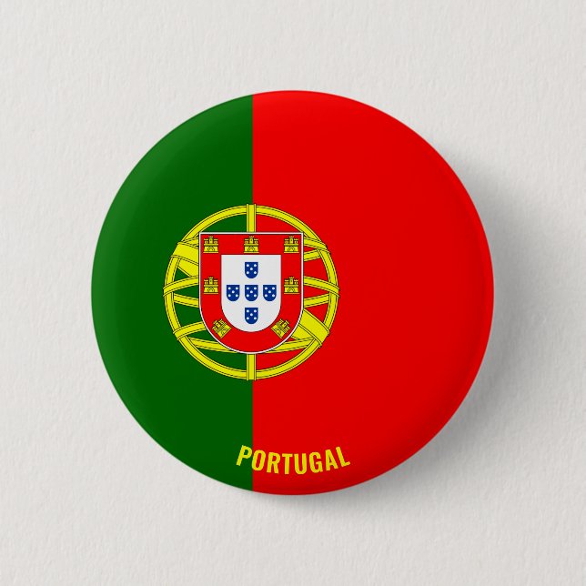 Portugal Flag Charming Patriotic 6 Cm Round Badge (Front)