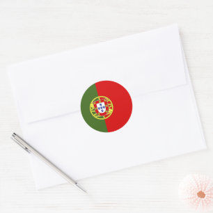 Portugal flag classic round sticker