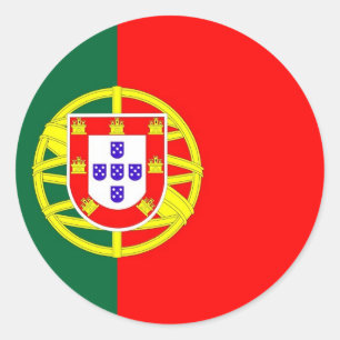 Portugal flag classic round sticker