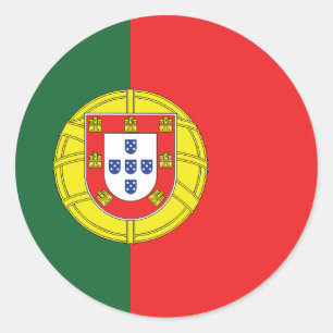 Portugal Flag Classic Round Sticker