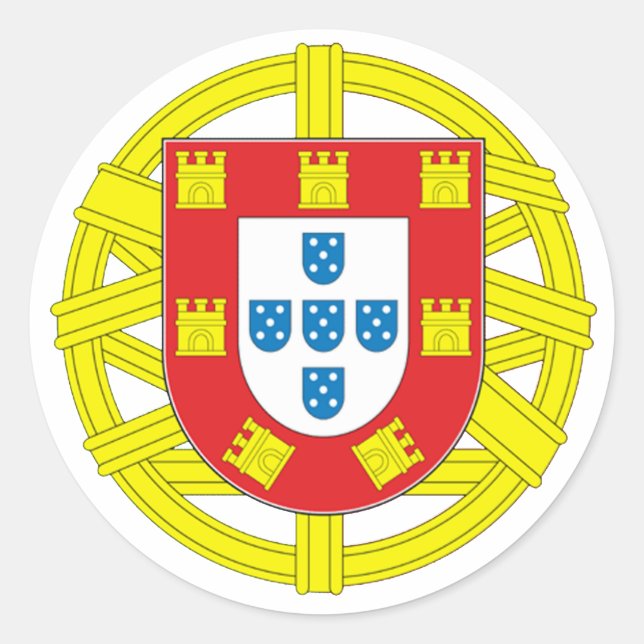 Portugal Flag Classic Round Sticker (Front)