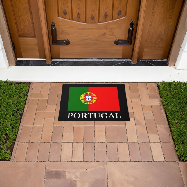 Portugal flag doormat for home or business (Outdoor)