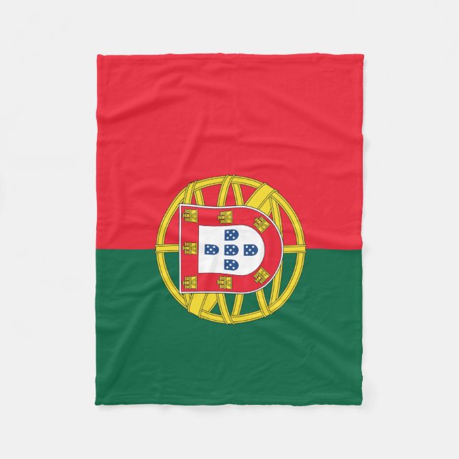Portugal flag fleece blanket (Front)