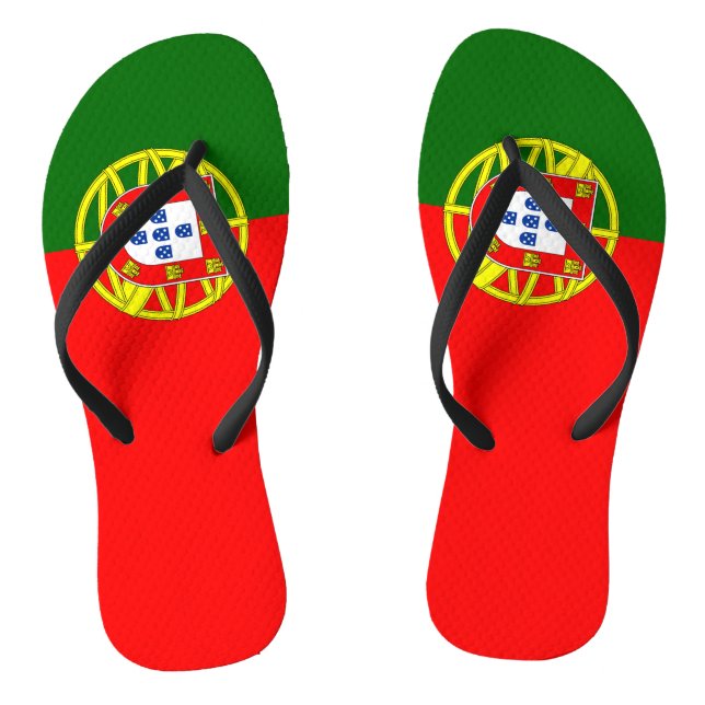 Portugal Flag Flip Flops (Footbed)