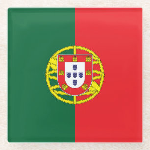 Portugal Flag Glass Coaster