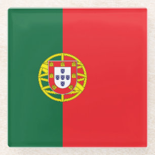Portugal Flag Glass Coaster