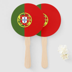 Portugal flag hand fan