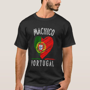 Portugal Flag Heart Machico City T-Shirt