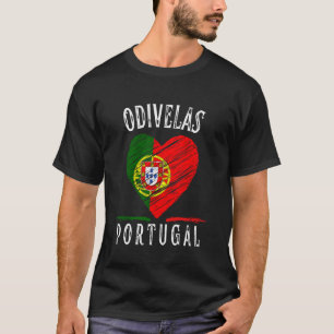 Portugal Flag Heart Odivelas City T-Shirt