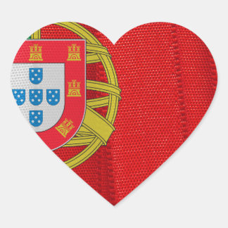 Portugal flag heart sticker