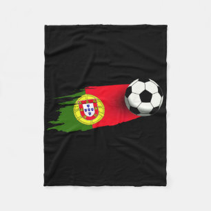 Portugal Flag Jersey Portuguese Soccer Team Portug Fleece Blanket