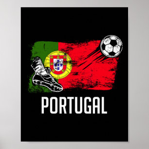 Portugal Flag Jersey Portuguese Soccer Team Portug Poster