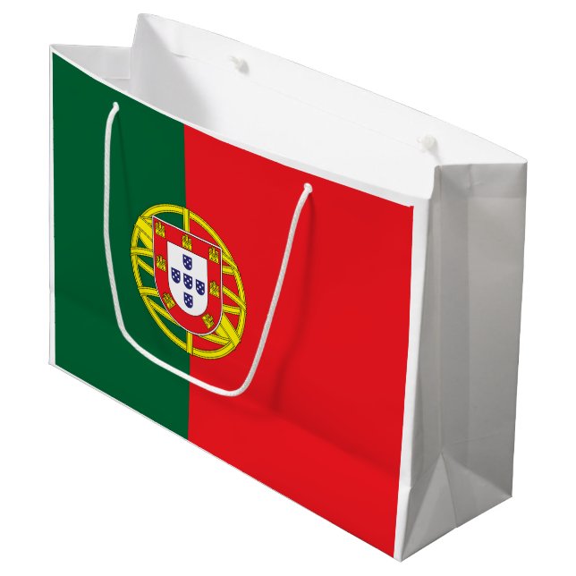 Portugal Flag Large Gift Bag (Front Angled)