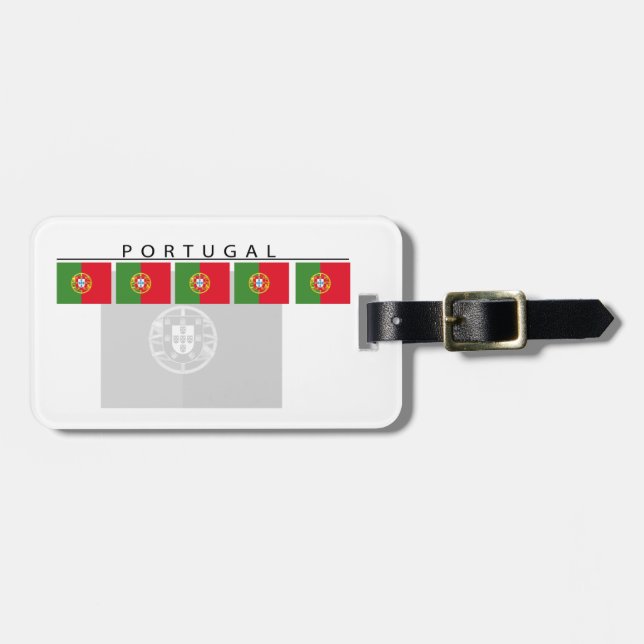 Portugal Flag Luggage Tag (Front Horizontal)