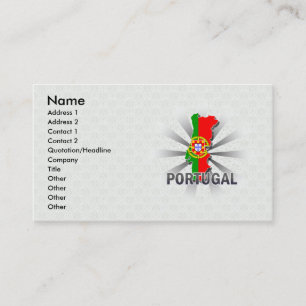 Portugal Flag Map 2.0 Business Card