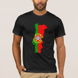 Portugal Flag Map full size T-Shirt