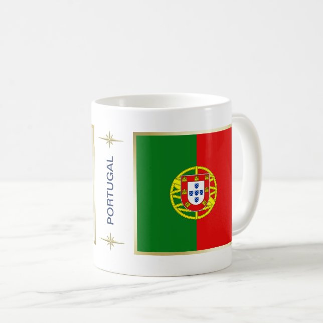 Portugal Flag + Map Mug (Front Right)