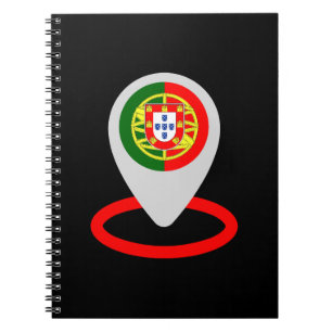 Portugal Flag Map Pin Travel Souvenir Sticker Notebook