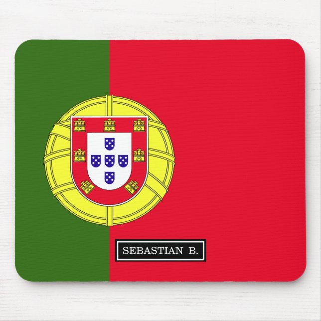 Portugal Flag Mouse Mat (Front)