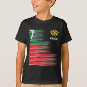 Portugal Flag Number 7 Soccer Fan Men Women Kids B T-Shirt
