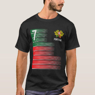 Portugal Flag Number 7 Soccer Fan Men Women Kids B T-Shirt