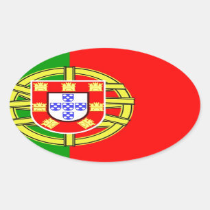 Portugal Flag Oval Sticker