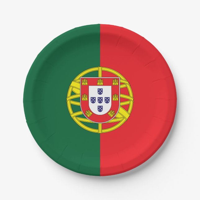 Portugal Flag Paper Plate (Front)