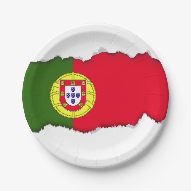 Portugal Flag Paper Plate (Front)