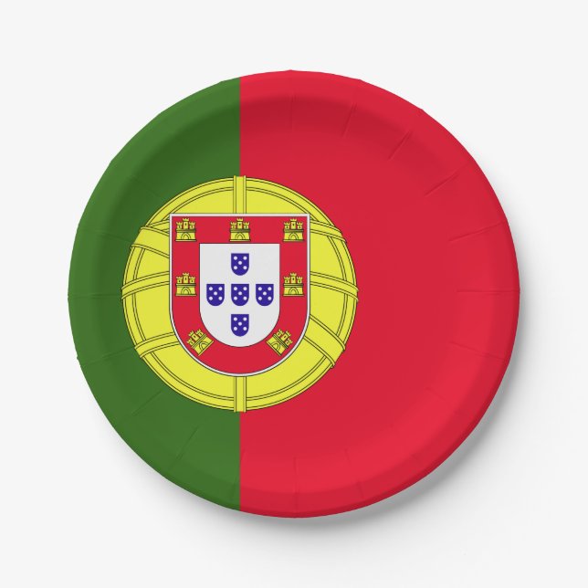 Portugal Flag Paper Plate (Front)