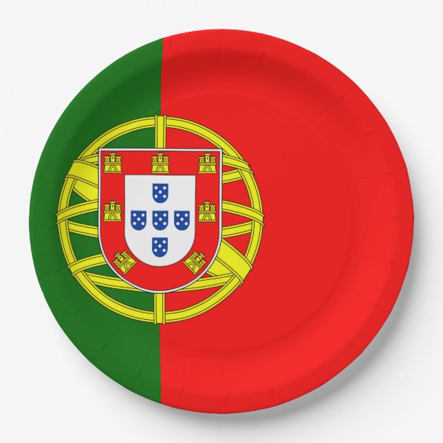 Portugal Flag Paper Plate (Front)