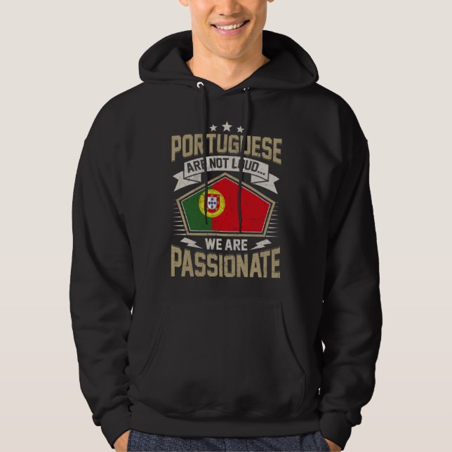 Portugal Flag Passionate Portuguese Girls & Women Hoodie (Front)