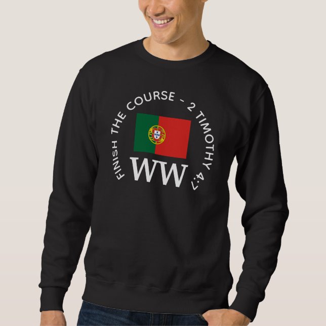 PORTUGAL Flag Personalised MONOGRAM Golf Sweatshirt (Front)