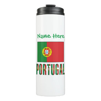 Portugal Flag Personalised Thermal Tumbler