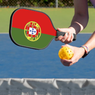 Portugal flag pickleball paddle