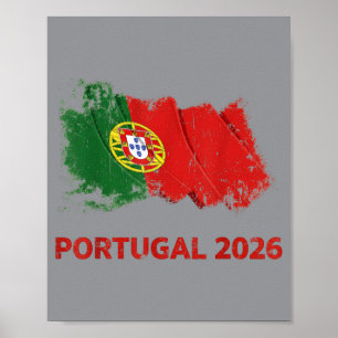 Portugal Flag Portuguese Football Soccer World Poster