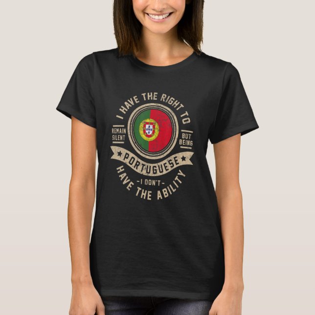 Portugal Flag Proud Portuguese Men & Women T-Shirt (Front)