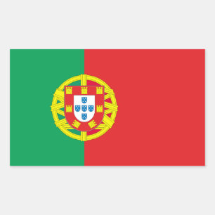 Portugal flag rectangular sticker
