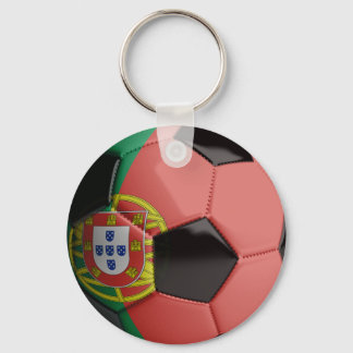 Portugal flag Soccer Ball Key Ring