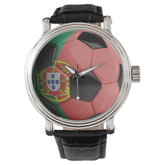 Portugal flag Soccer Ball Watch (Front)