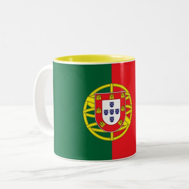 Portugal Flag Two-Tone Coffee Mug (Front Left)