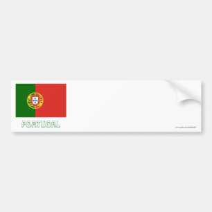Portugal Flag with Name Bumper Sticker