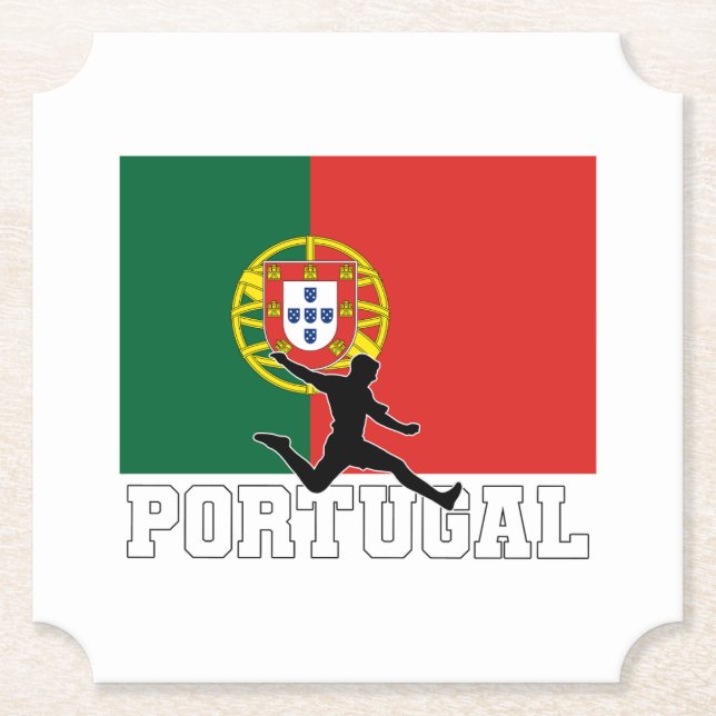 Portugal Football Soccer National Team Paper Coaster (Front)