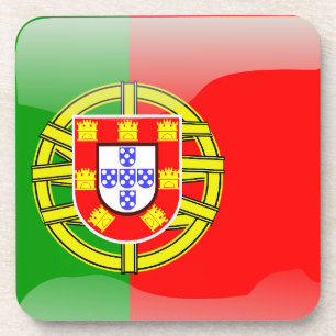 Portugal glossy flag coaster