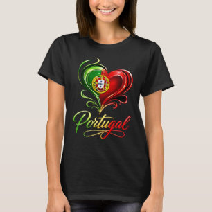 portugal heart shirt, i love portugal, portuguese T-Shirt